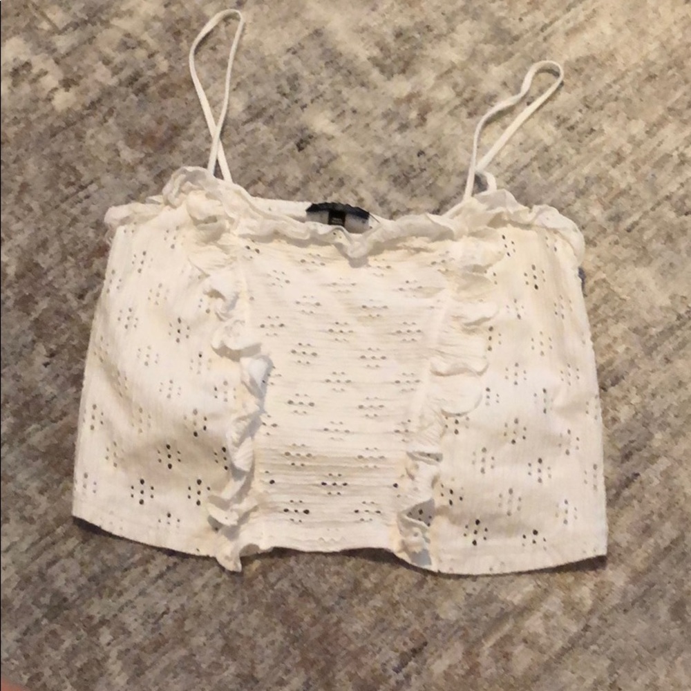 Topshop white crop top